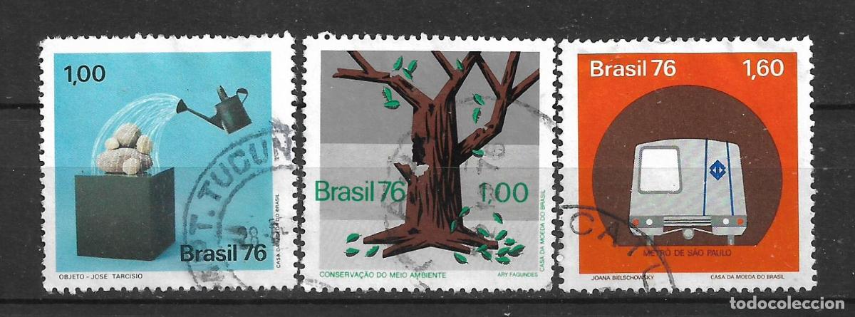 Sellos: brasil 1976 - 3 series completas usado - 23/3