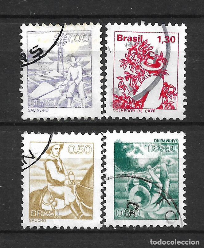 Sellos: brasil a&ntilde;os 70 lote 4 sellos usados- 19/8
