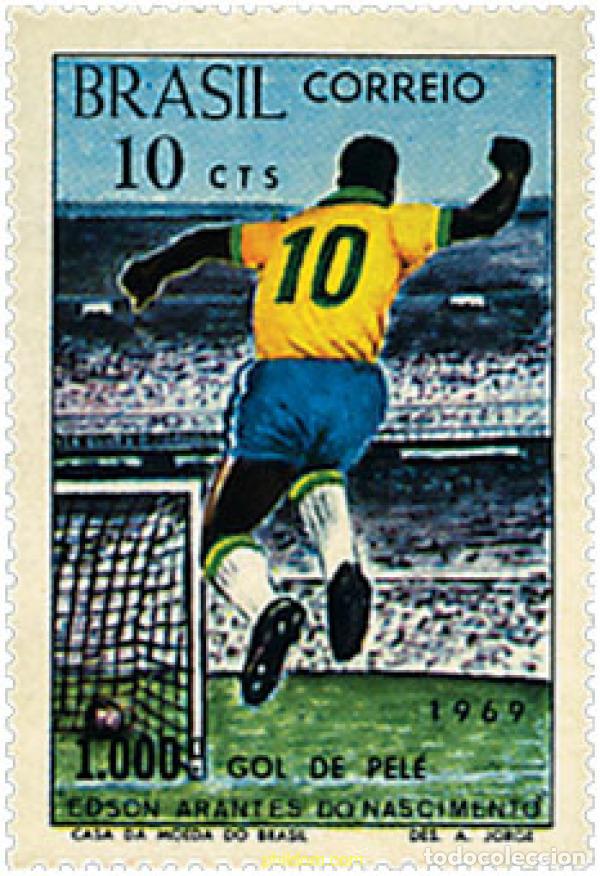 Sellos: 26473 MNH BRASIL 1969 1000 GOLES DE PELE