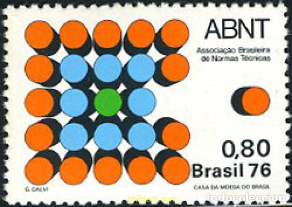Sellos: 172937 MNH BRASIL 1976 ASSOCIACION BRASILE&Ntilde;A DE LAS NORMAS TECNICAS
