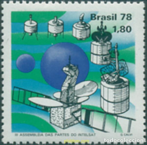Sellos: 174257 MNH BRASIL 1978 CONEXI&Oacute;N INTERNACIONAL POR SATELITES DE COMUNICACION INSTELSAT