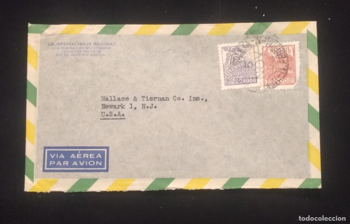 Sellos: TS) 1940 BRAZIL, COVER SENT FROM CIA. IMPORTADORA DE M&Aacute;QUINAS TO WALLACE & TIERNAN CO. INC. IN NEW J