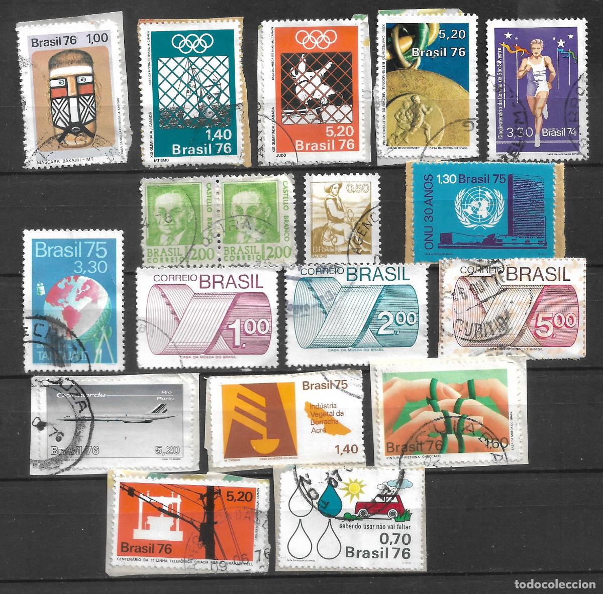 Sellos: brasil 18 sellos usado - 19/35