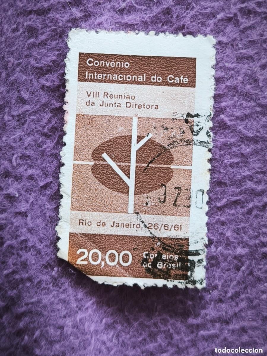 Stamps: Sello Brasil 20 Cruzeiros 1961 &ndash; Convenio Internacional del Caf&eacute; &ndash; Correios do Brasil