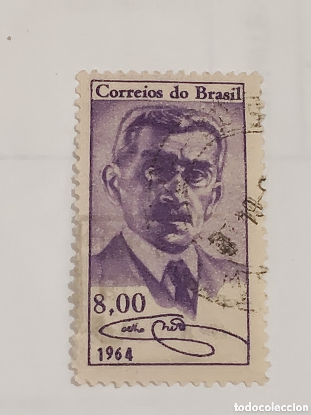 Sellos: Sello de Brasil centenario del nacimiento del escritor Coelho Netto 1964 usado
