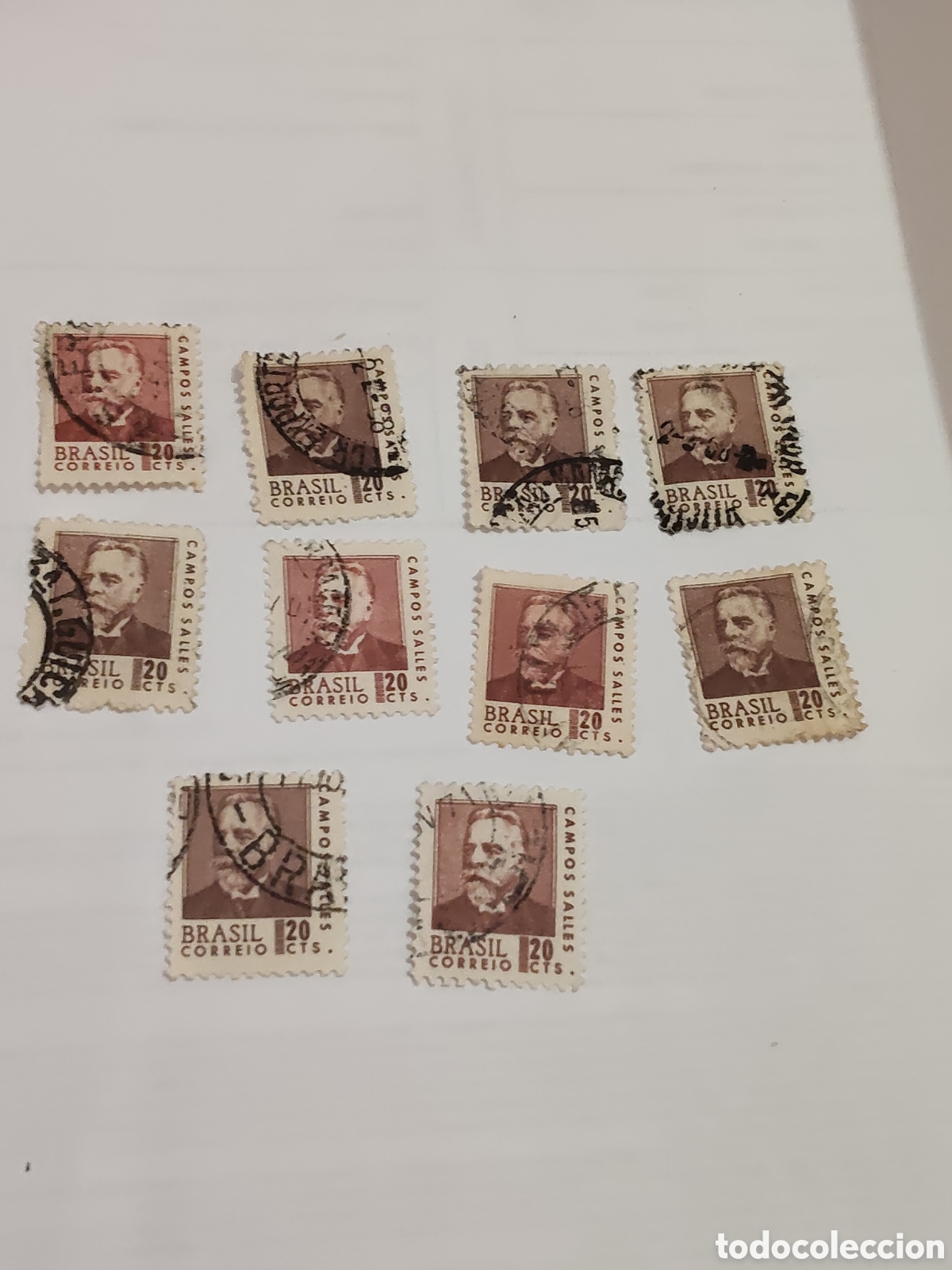 Sellos: 10 sellos de Brasil Manuel Ferraz de Campos Salles 4&ordm; Presidente de Brasil 1967 usados