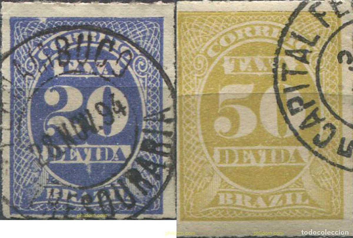 Sellos: 675819 USED BRASIL 1890 SELLOS DE TASA