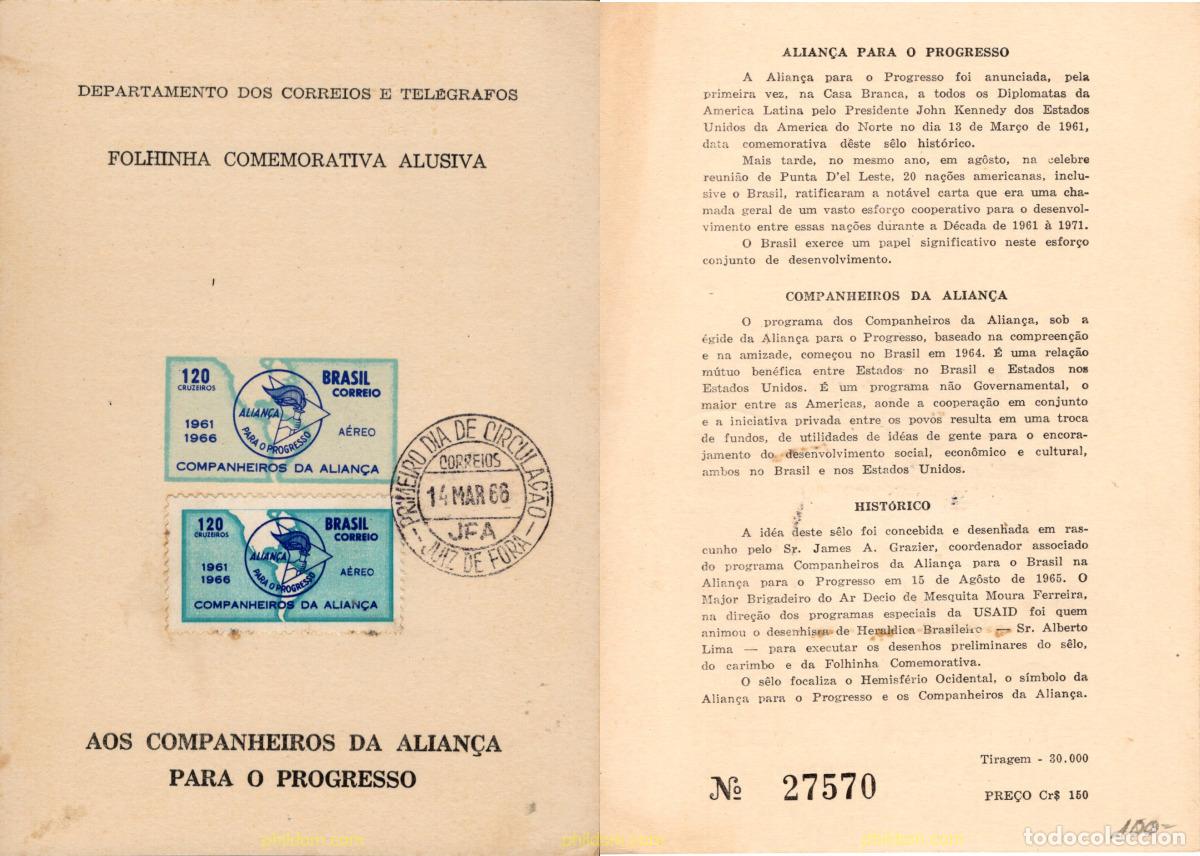 Sellos: 795754 USED BRASIL 1966 ALIANZA PARA EL PROGRESO - Foto 1