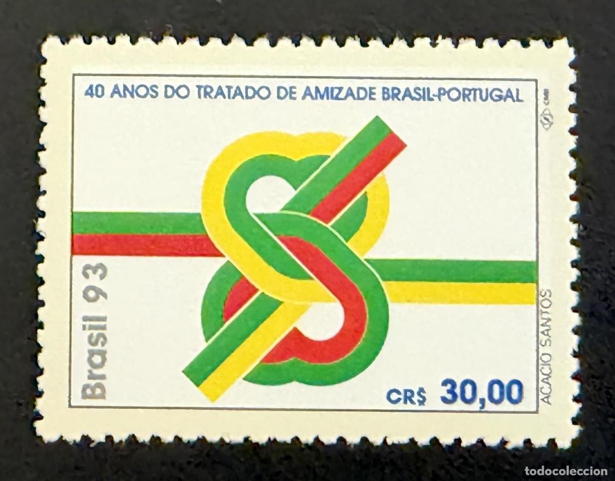 Sellos: Brasil 1993 Mi. 2556 emisi&oacute;n conjunta tratado amistad Portugal nudo