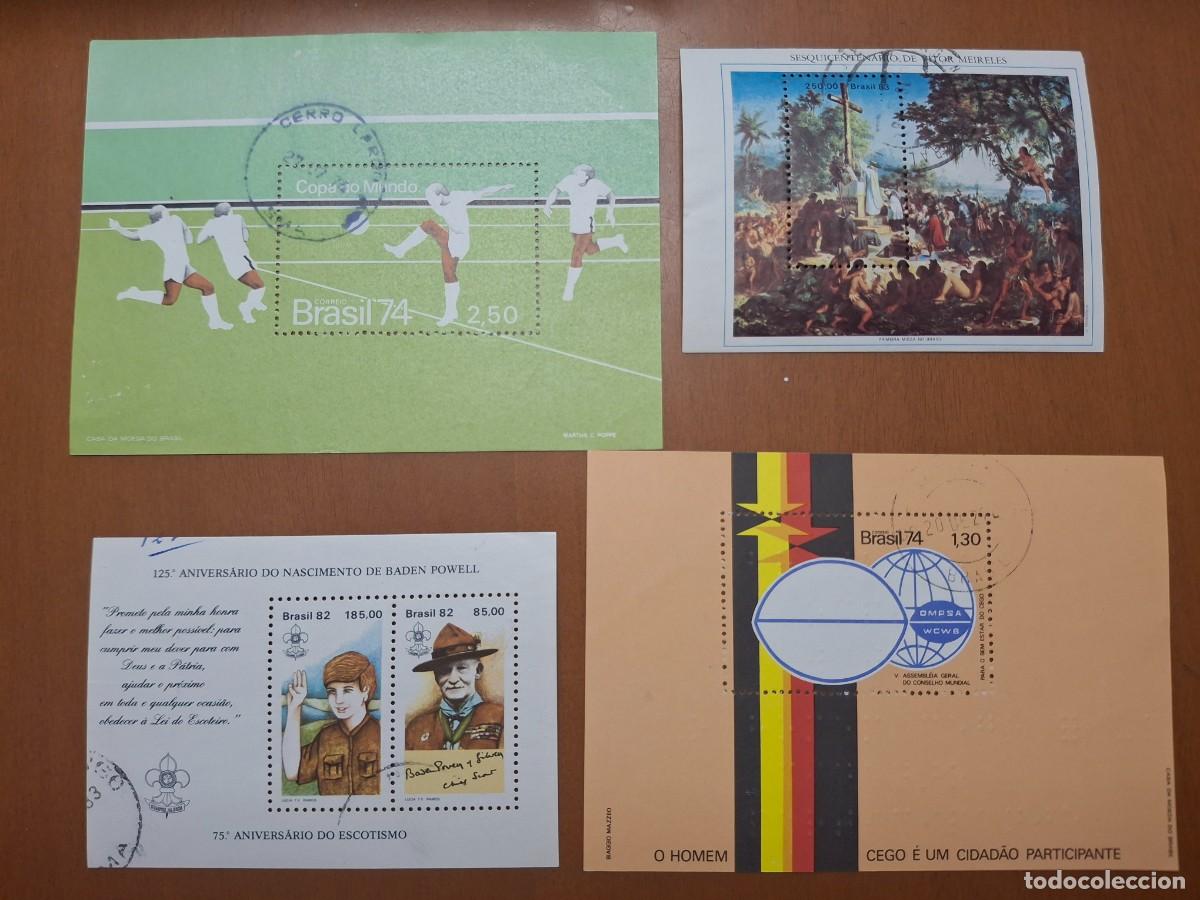 Timbres: HB456 HOJITAS BLOQUE de BRASIL en usado ideal para tematicas (leer descripcion)