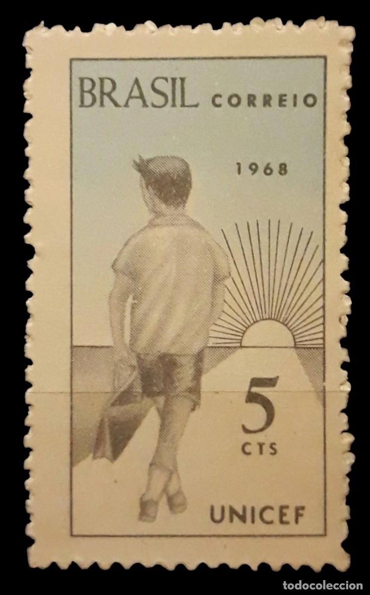 Sellos: BRASIL 1968 XXV Aniversario de la UNICEF. NUEVO SIN GOMA (MNG).