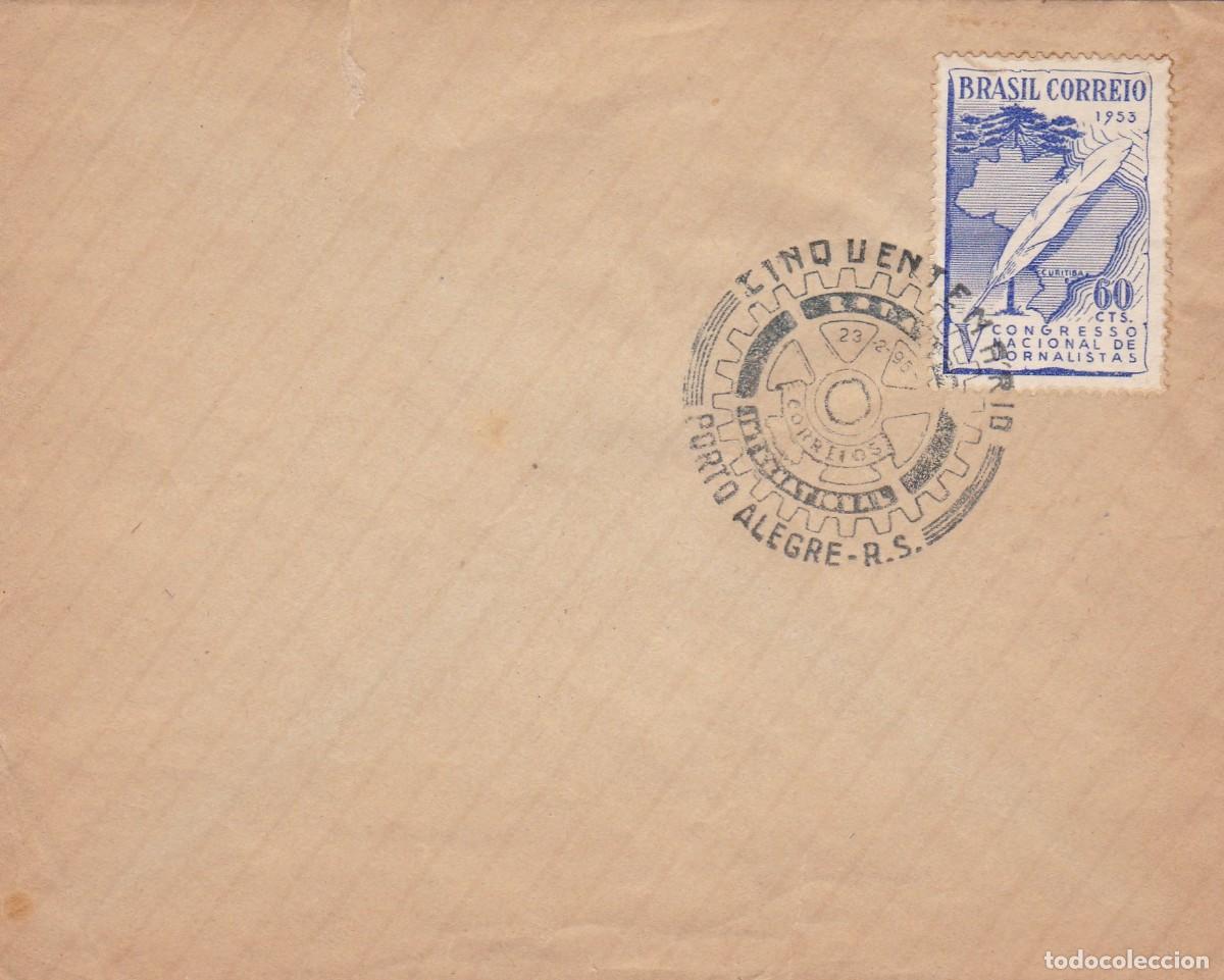 Timbres: Brasil. Sello y matasellos primer d&iacute;a. FDC. A&ntilde;o 1953