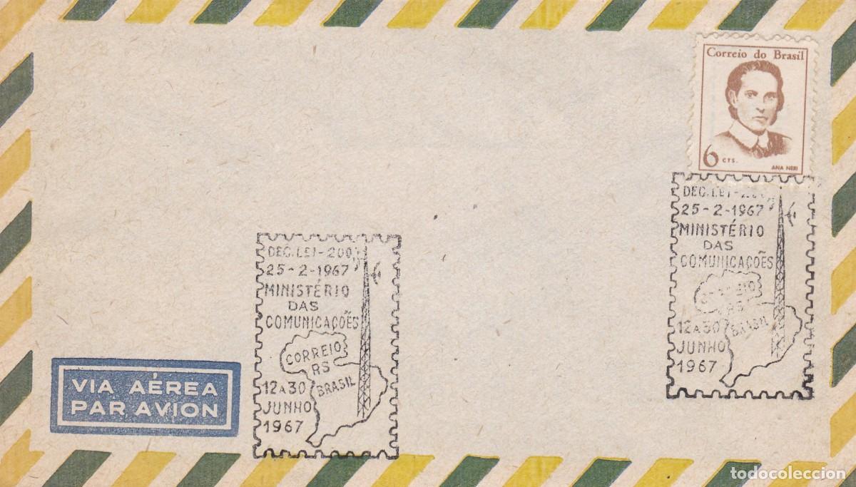 Sellos: Brasil. Sello y matasellos primer d&iacute;a. FDC. A&ntilde;o 1967