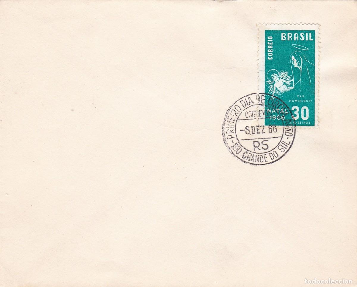 Timbres: Brasil. Sello y matasellos primer d&iacute;a. FDC. A&ntilde;o 1966