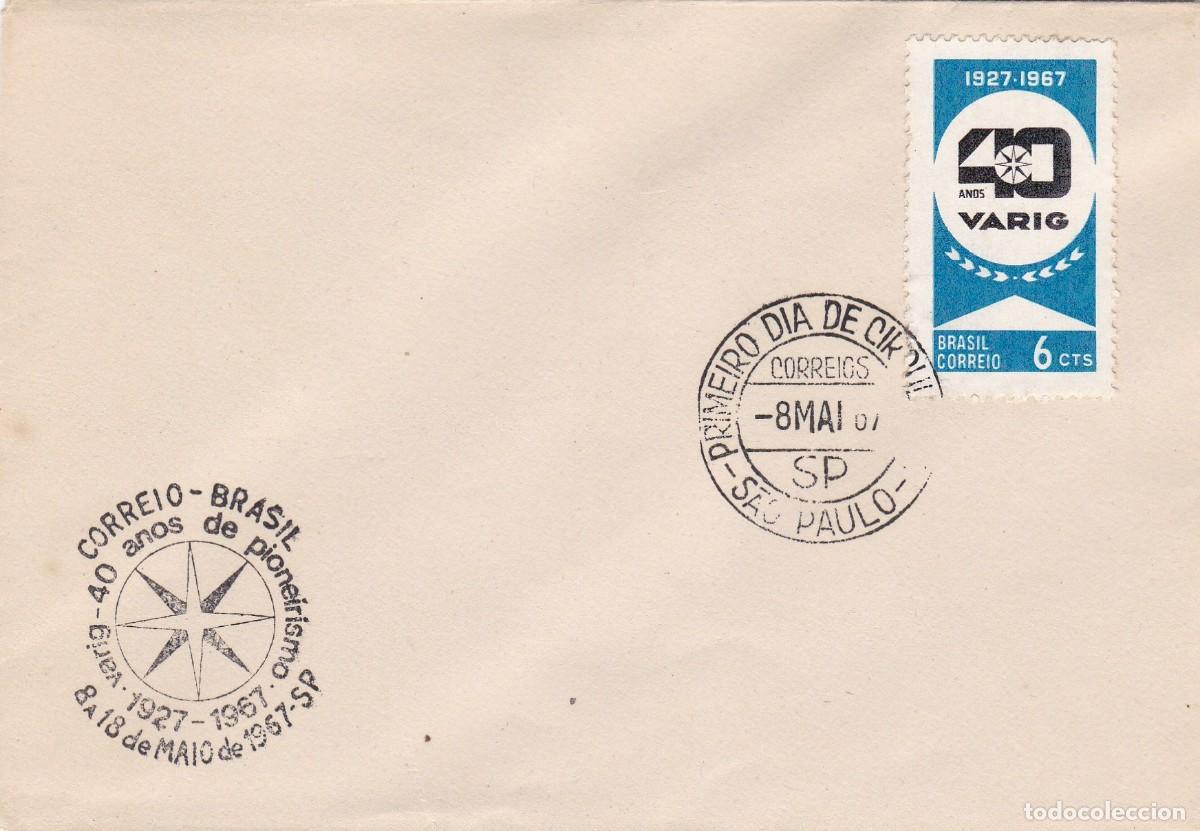 Timbres: Brasil. Sello y matasellos primer d&iacute;a. FDC. A&ntilde;o 1967