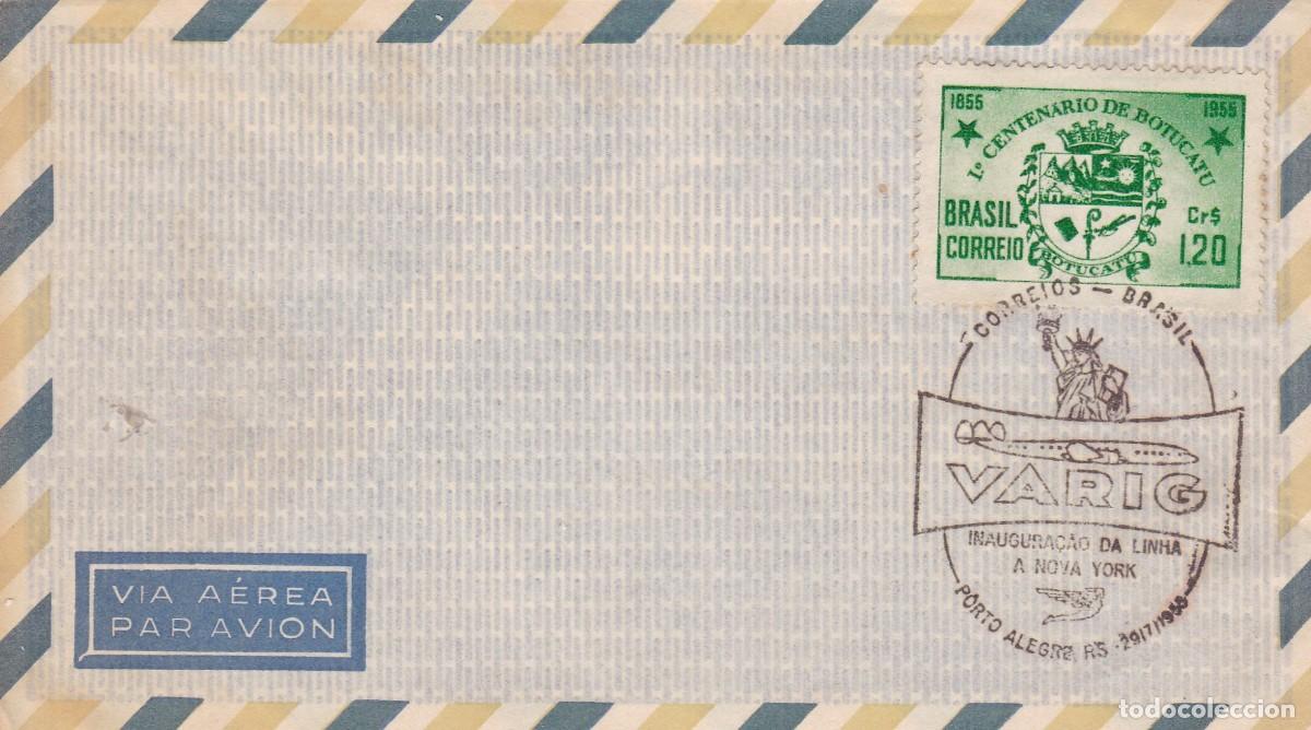 Francobolli: Brasil. Sello y matasellos primer d&iacute;a. FDC. A&ntilde;o 1955