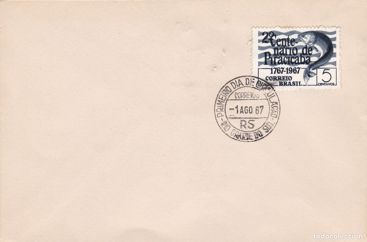Selos: Brasil. Sello y matasellos primer d&iacute;a. FDC. A&ntilde;o 1967