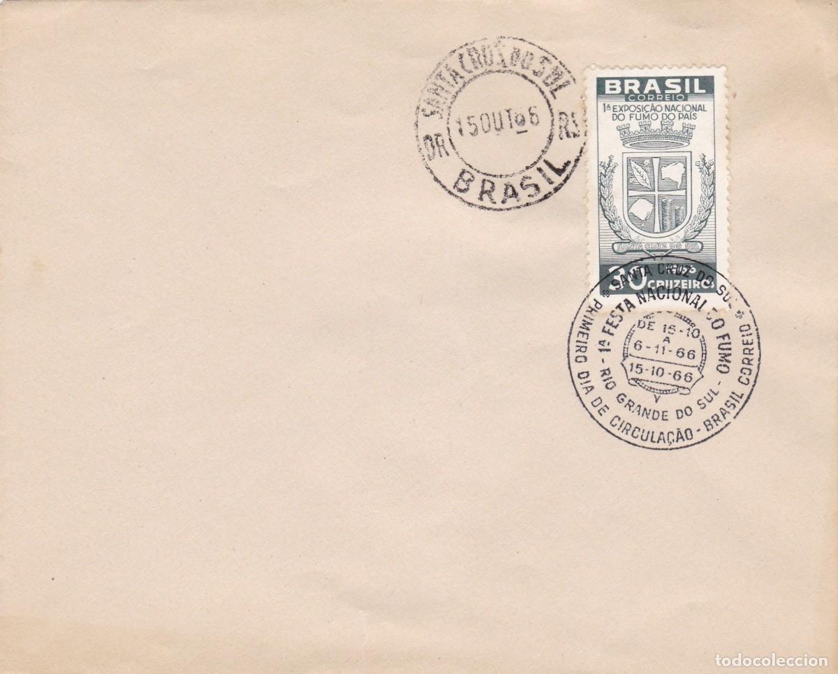 Francobolli: Brasil. Sello y matasellos primer d&iacute;a. FDC. A&ntilde;o 1966
