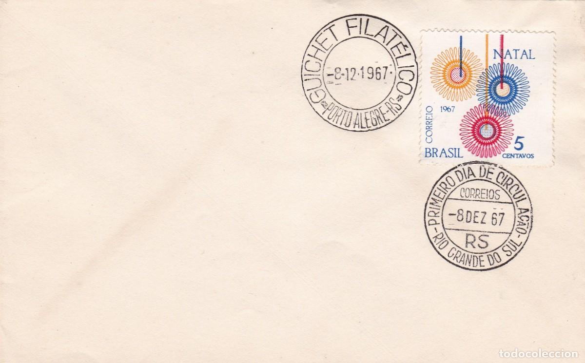 Briefmarken: Brasil. Sello y matasellos primer d&iacute;a. FDC. A&ntilde;o 1967