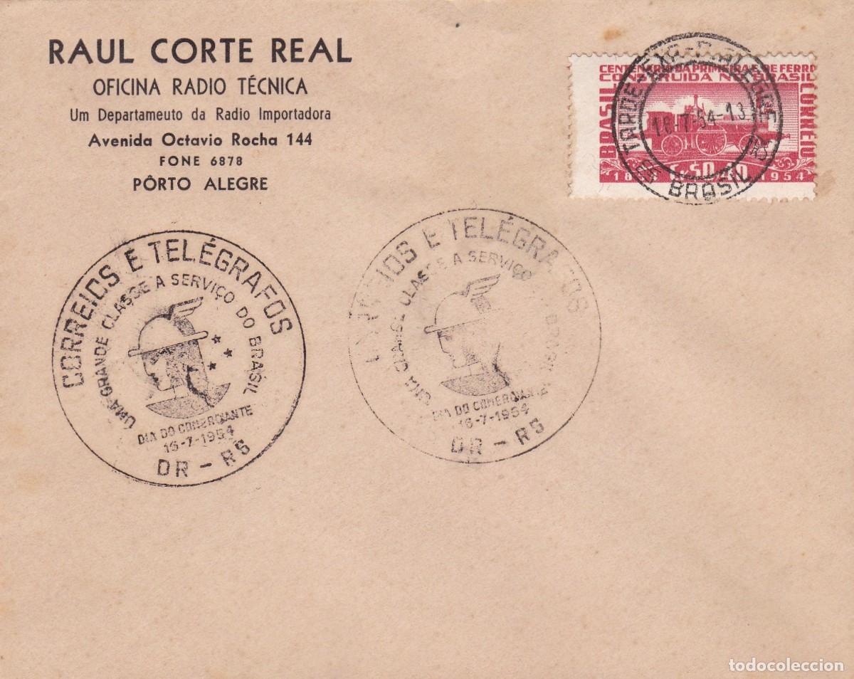 Timbres: Brasil. Sello y matasellos primer d&iacute;a. FDC. A&ntilde;o 1954