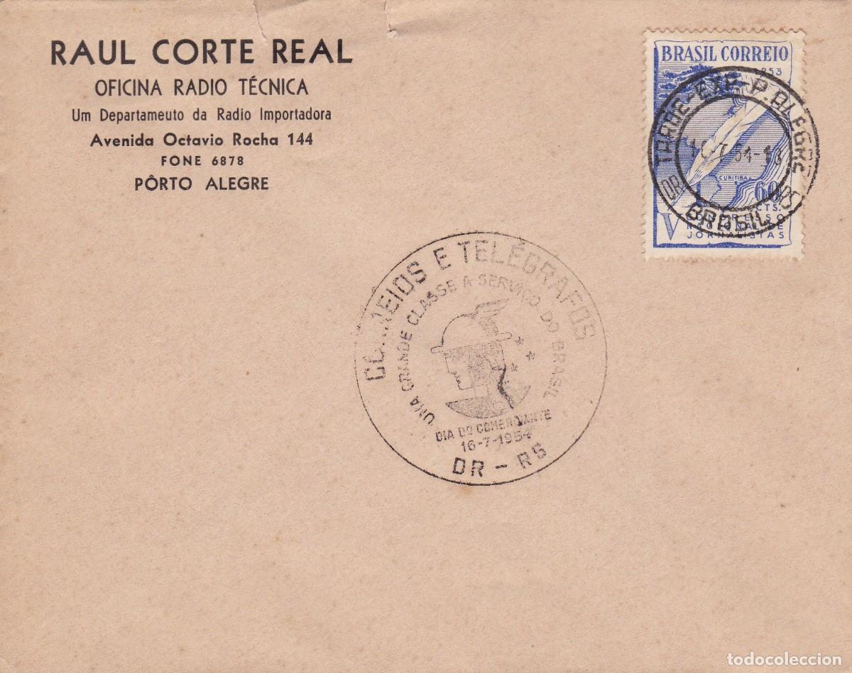 Stamps: Brasil. Sello y matasellos primer d&iacute;a. FDC. A&ntilde;o 1954