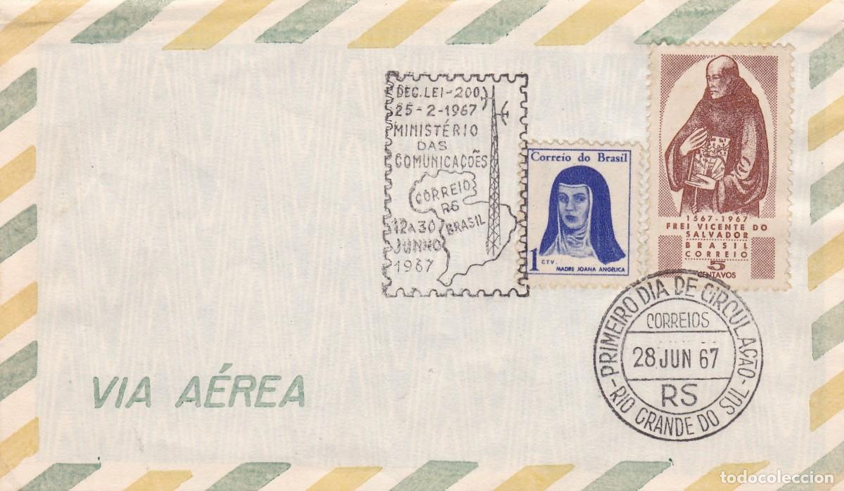 Briefmarken: Brasil. Sello y matasellos primer d&iacute;a. FDC. A&ntilde;o 1967
