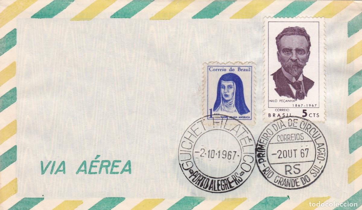 Sellos: Brasil. Sello y matasellos primer d&iacute;a. FDC. A&ntilde;o 1967