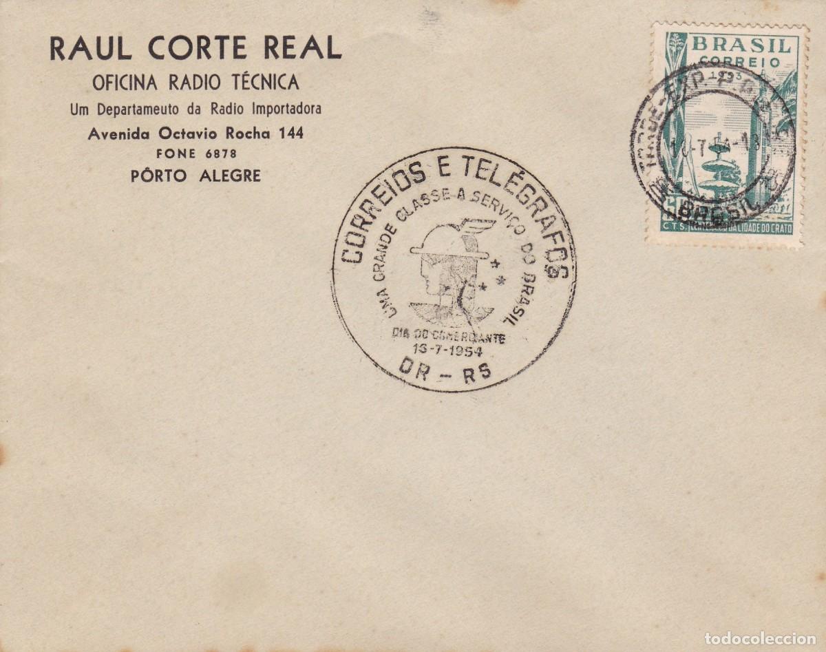 Briefmarken: Brasil. Sello y matasellos primer d&iacute;a. FDC. A&ntilde;o 1954