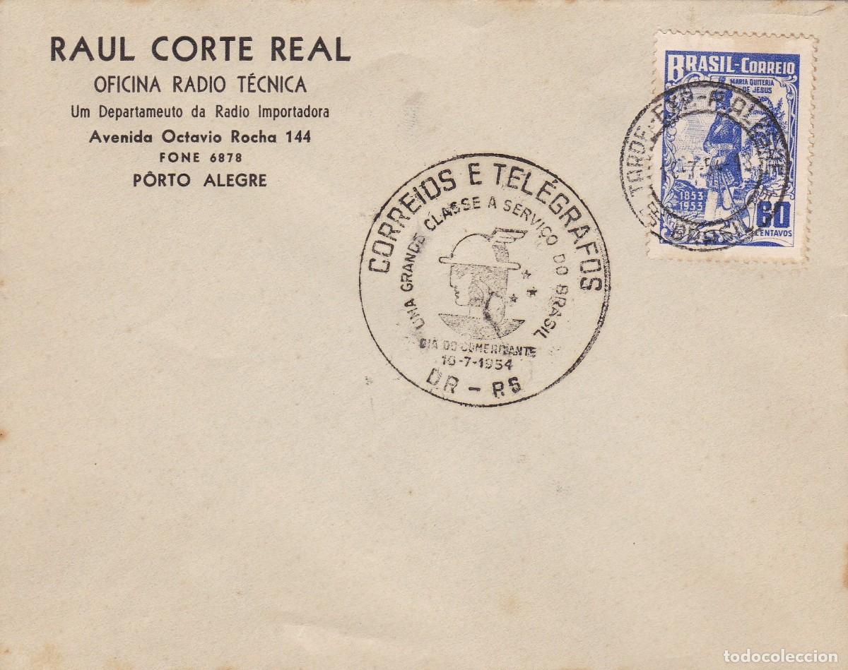 Timbres: Brasil. Sello y matasellos primer d&iacute;a. FDC. A&ntilde;o 1954