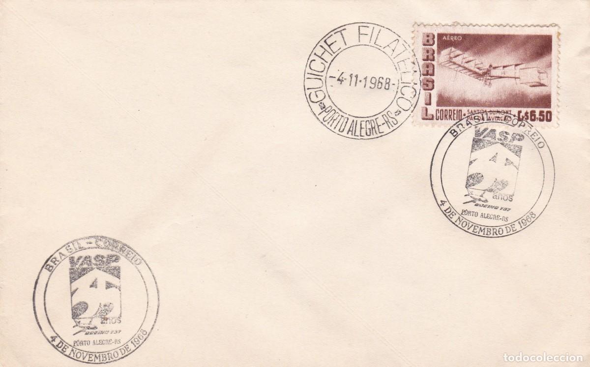 Timbres: Brasil. Sello y matasellos primer d&iacute;a. FDC. A&ntilde;o 1968
