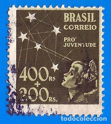 Briefmarken: Brasil. 1940. Scott # B10. Pro Juventud. Ni&ntilde;o y Cruz del Sur