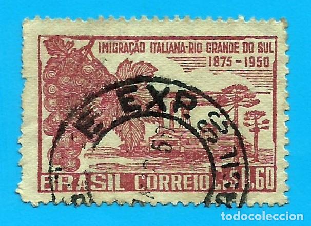 Stamps: Brasil. 1950. Scott # 694. Inmigracio Italiana a Rio Grande do Sul. Uvas y Bodega