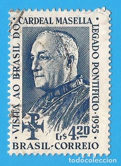Stamps: Brasil. 1955. Scott # 827. Cardenal Masella. Legado Pontificio
