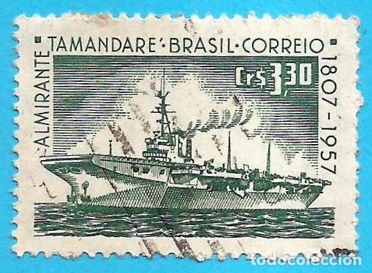 Stamps: Brasil. 1958. Scott # 857. Barcos. Portaviones Almirante Tamandare
