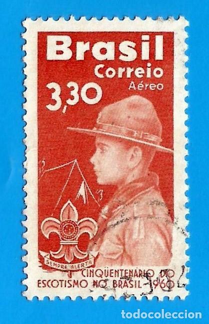 Sellos: Brasil. 1960. Scott # C101. 50 A&ntilde;os Movimiento Scout