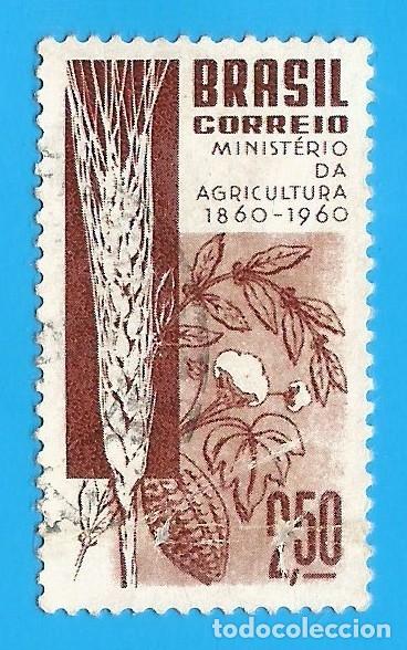 Stamps: Brasil. 1960. Scott # 909. Ministerio de Agricultura. Productos agricolas