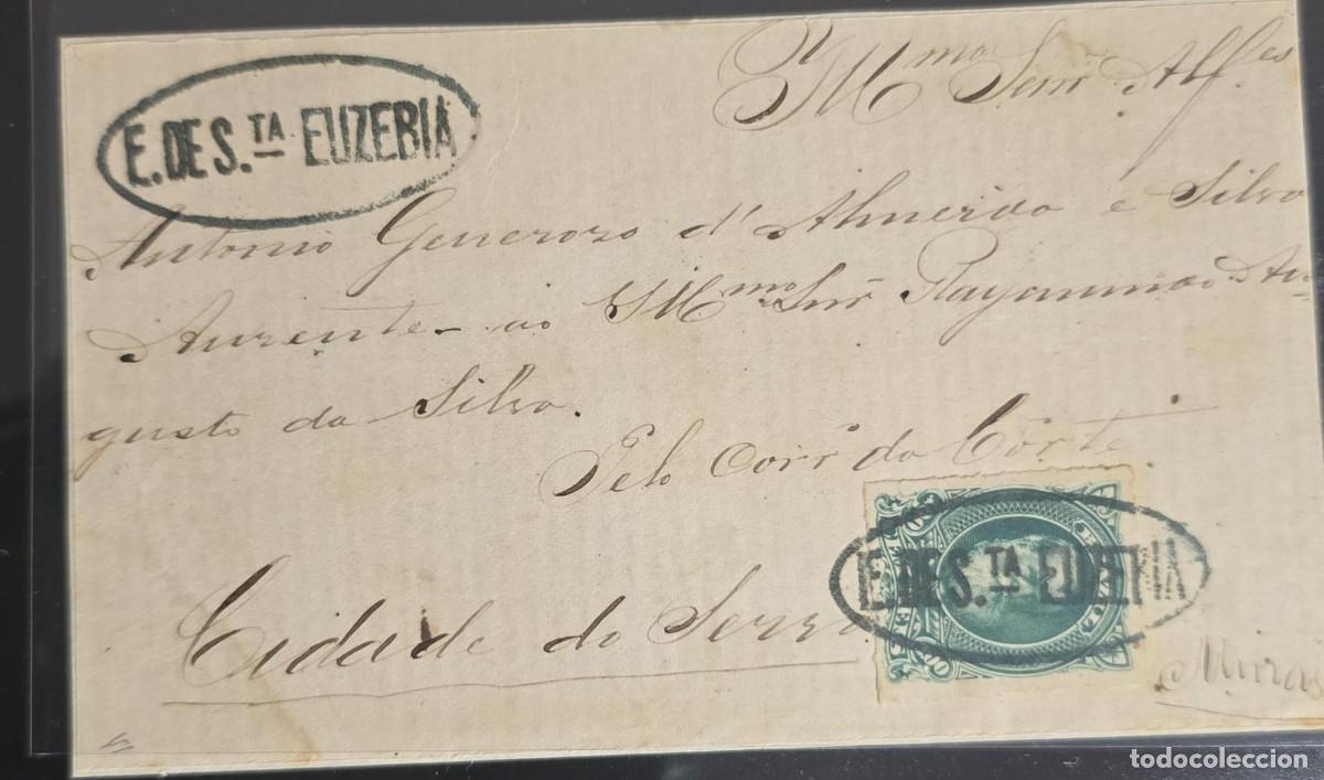 Timbres: O) 1878 circa, BRAZIL, E. DE S.TA EUZEBIA, OVAL DOUBLE CANCELLATION, EMPEROR DOM PEDRO SCT 72 100