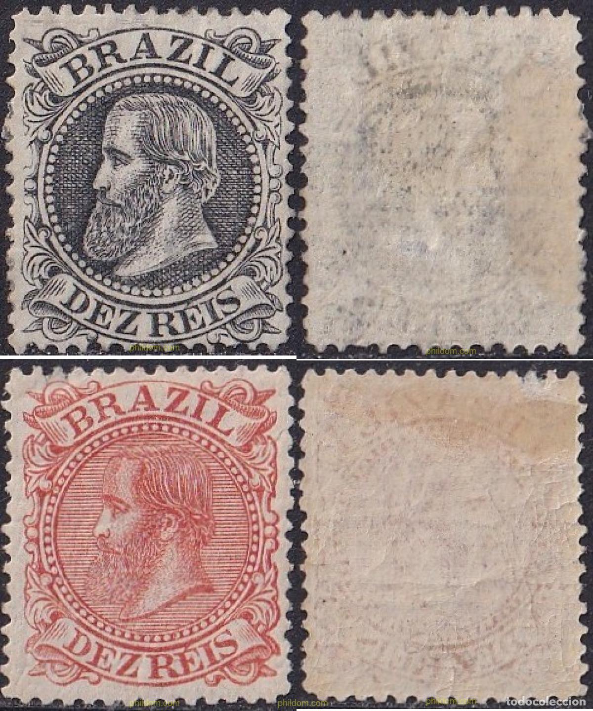 Sellos: 796592 HINGED BRASIL 1882 PEDRO II