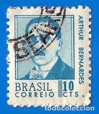 Sellos: Brasil. 1967. Scott # 1063. Presidente Arthur Bernardes