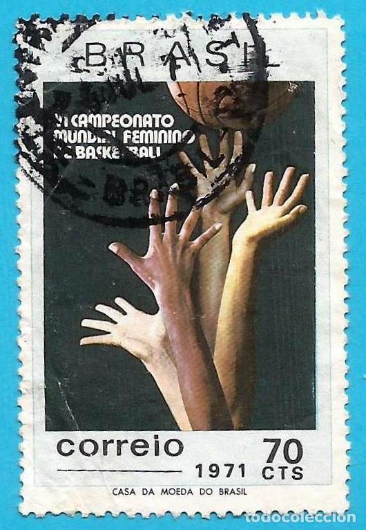 Timbres: Brasil. 1971. Scott # 1188. VI Campeonato Mundial Baloncesto Femenino