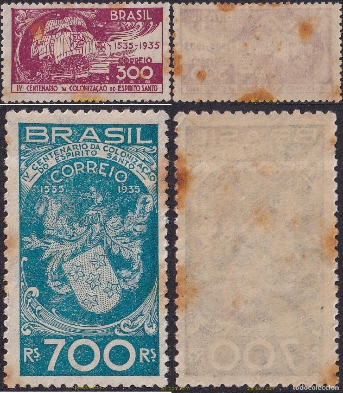 Sellos: 796629 MNH BRASIL 1935 4 CENTENARIO DE LA COLONIZACION DEL ESTADO DE ESPIRITO SANTO