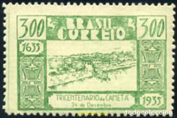 Sellos: 746493 HINGED BRASIL 1936 300 ANIVERSARIO DE LA CIUDAD DE CAMET&Agrave;, PARAN&Agrave;