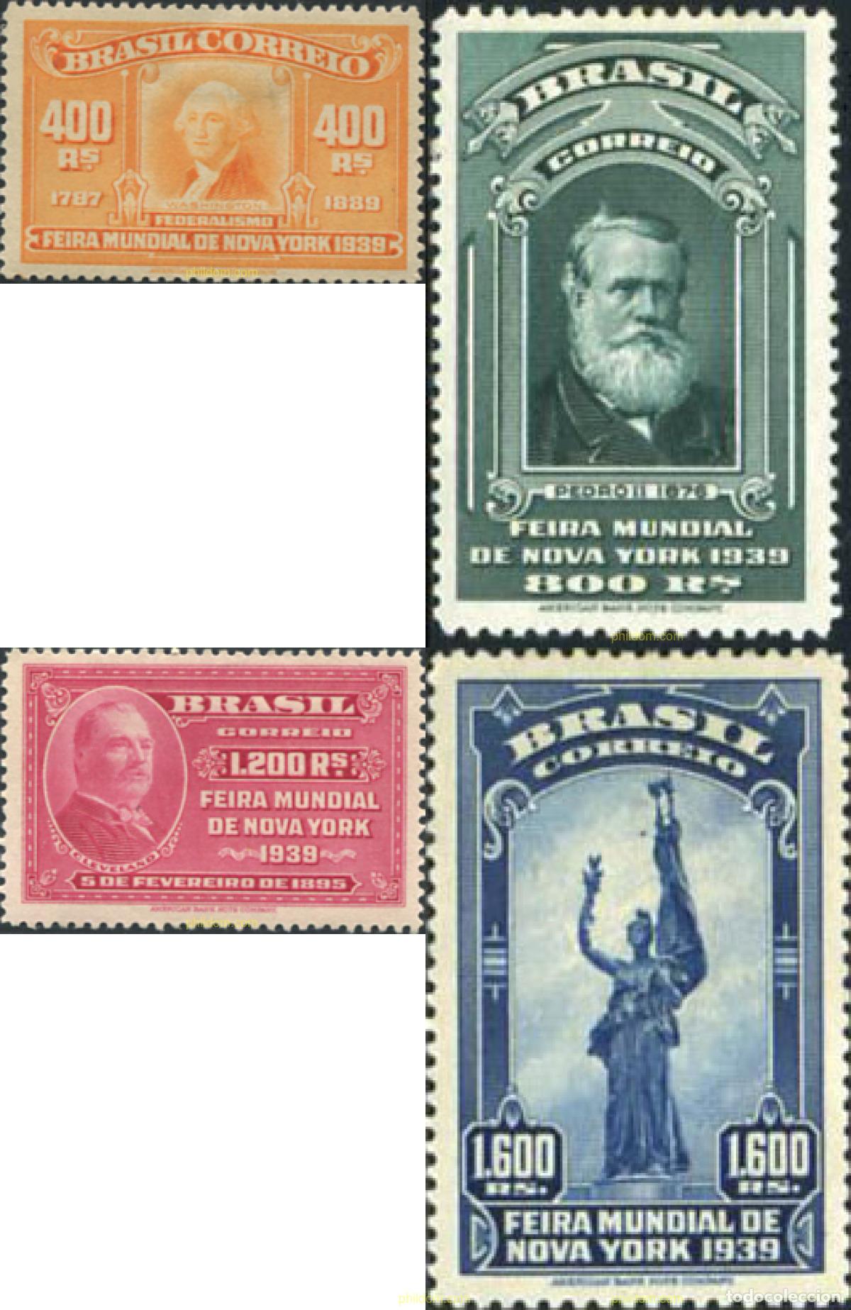 Sellos: 796637 HINGED BRASIL 1939 EXPOSICION MUNDIAL, NEW YORK