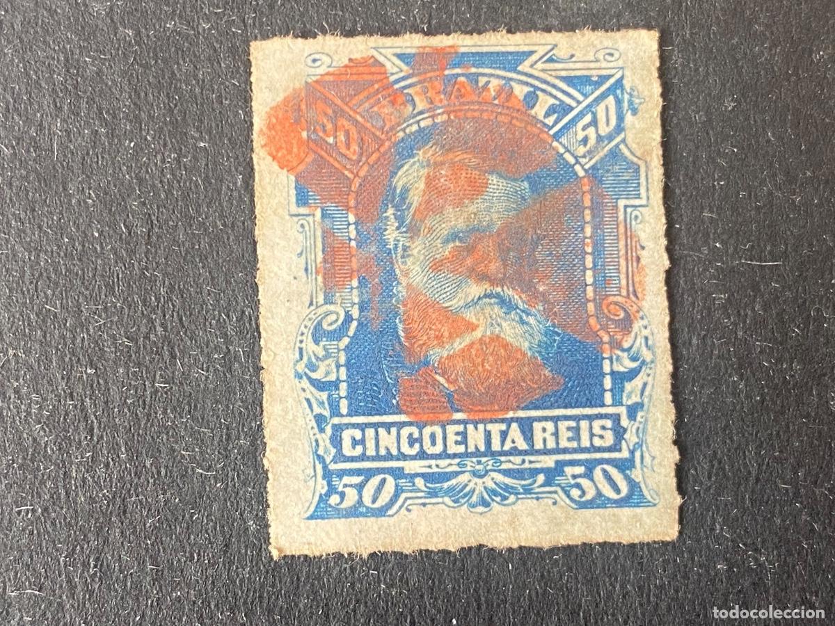 Selos: Brasil sello antiguo, matasello rojo