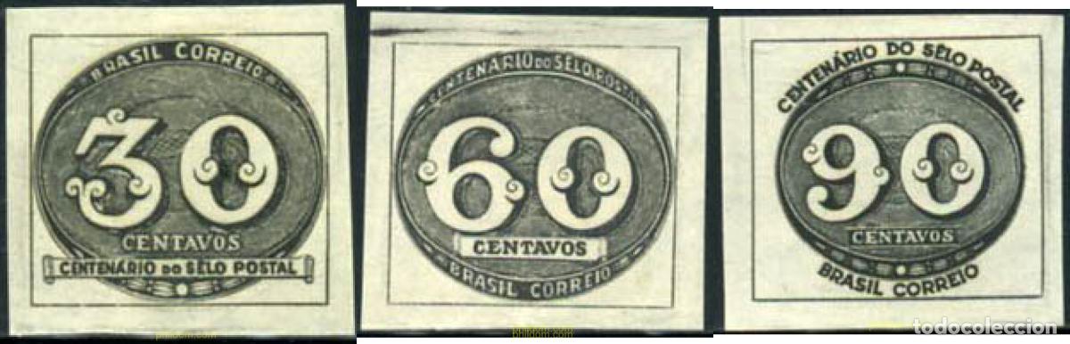 Sellos: 204644 MNH BRASIL 1943 100 ANIVERSARIO DEL SELLO BRASILE&Ntilde;O