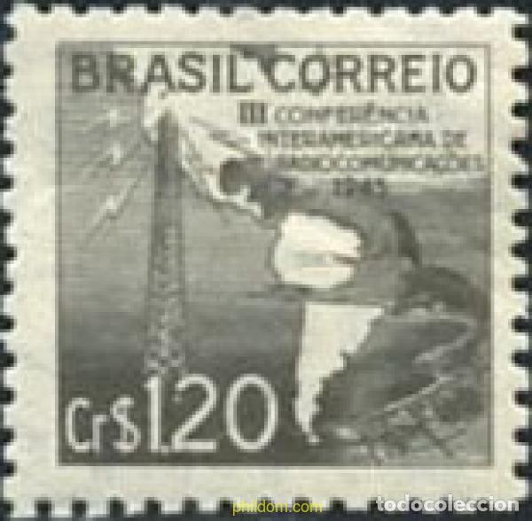 Sellos: 293574 MNH BRASIL 1945 3 RADIOCONFERENCIA INTER-AMERICANA