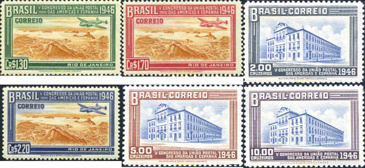 Briefmarken: 796743 MNH BRASIL 1946 CONGRESO DE L'UNION POSTAL DE AMERICA Y ESPA&Ntilde;A A RIO DE JANEIRO