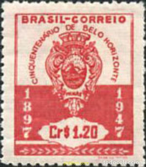 Stamps: 796766 HINGED BRASIL 1947 50 ANIVERSARIO DE BELO HORIZONTE,MINASGERAIS