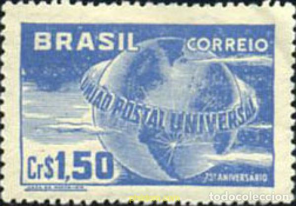 Sellos: 206471 MNH BRASIL 1949 750 ANIVERSARIO DE LA UNION POSTAL UNIVERSAL