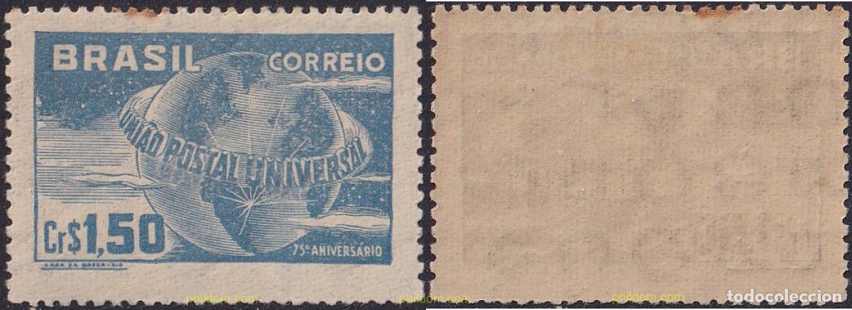 Sellos: 797298 HINGED BRASIL 1949 750 ANIVERSARIO DE LA UNION POSTAL UNIVERSAL